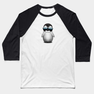 Cute Baby Penguin Wearing Sunglasses Baseball T-Shirt